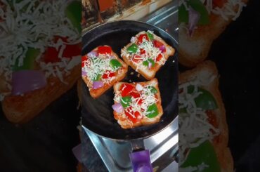 Bread pizza #shorts #shortsfeed #ytshorts #food #cooking
