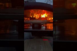 🔥⁠ Bertello SimulFIRE 16" Rotating Outdoor Pizza Oven. Cooking with Gas & Wood Simultaneously