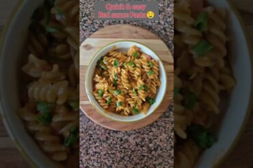 Quick nd easy red sauce pasta recipe 🤤#shortsfeed #viral #shorts #short #viralshort