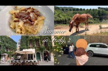 italy travel vlog pt.1 ~ flying into Rome, working on a farm & taking care of horses