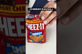 Deep Fried GIANT Cheezit Ravioli #italianfood #pastatime #pasta #snacks #snackfoodies #italy