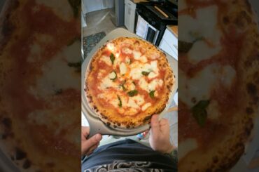 SAUCY CHEESY MARGHERITA PIZZA COOKED IN GOZNEY ROCCBOX #pizza #asmr #food #cooking #shorts #gozney