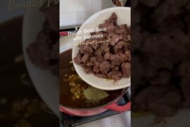Italian Beef Soup with Potatoes ~ Nonna's Pot Roast Soupified!