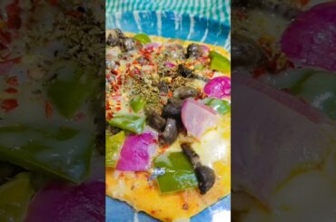 🍕 Homemade Mushroom Pizza||Must Try it #mushroom pizza #pizza #ytshort #shortsvideo