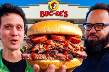 We Tried EVERY Food at the World’s Biggest Gas Station!! (Buc-ee's)