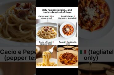 Pasta Rules in Italy That Tourists Always Break | Menu Translator App