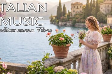 🎶 Italian Vibes & Mediterranean Music 🎶 Serene Amalfi Coast & Lake Como Romantic Dinner View 4K