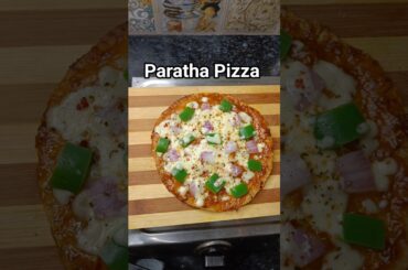healthy paratha pizza 👍🏻🤤||desii pizza#healthyfood #streetfood #pizza #trendingshorts #viralrecipe