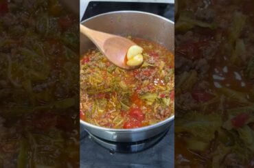 Pasta with savoy cabbage and sausage 🍝🥬