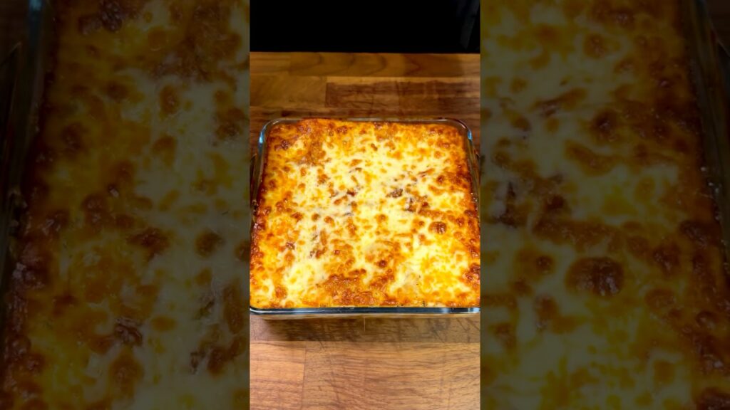 Beef Lasagna Bake! Easy Dinner #shorts