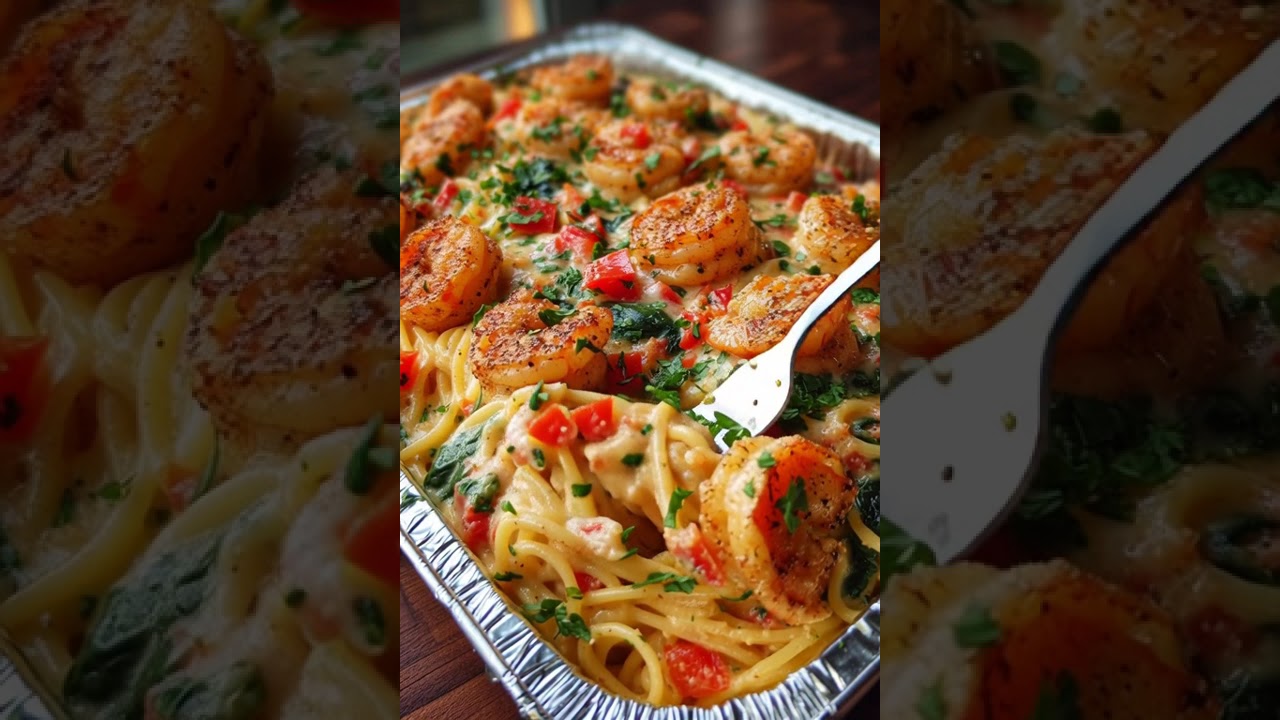 You Won’t Believe How Easy This Creamy Cajun Shrimp Pasta Bake Is! #shorts #food #pasta #seafood You Won't Believe How Easy This Creamy Cajun Shrimp Pasta Bake Is! #shorts #food #pasta #seafood