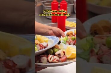 POV: You’re eating seafood the Napoli style  #italy #travel #fooditaly #napoli #seafood