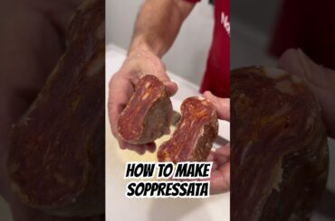 Homemade, traditional dried Italian sausage from Calabria 👌🏼 #recipe #food #family #cooking #fyp