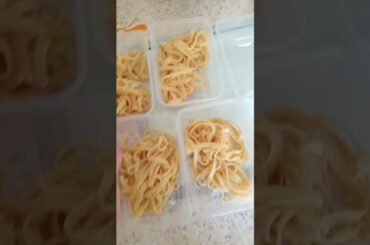 More container pasta for lunch.