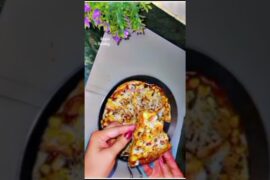 pizza recipe 🍕😋#howtomakepizzawithoutoven #paneerpizzarecipe #vegpizzarecipe #food #recipe #cooking