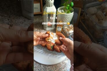 ✨️CHEESY CHICKEN CROQUETTES🧀 |Italian flavoured chicken croquettes! #shorts #food #ramadanspecial