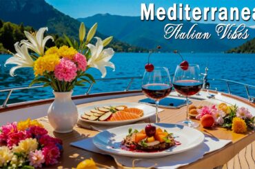Sunlit Italian Lakeside Escape 🍷🌅 Mediterranean Fine Dining & Luxury Waterfront Vibes 4K