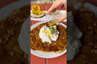 Tarte tatin poireaux & burrata 😍 #tarte #tatin #burrata #cuisine