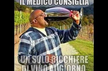 Il Medico consiglia un solo bicchiere di Vino al Giorno !