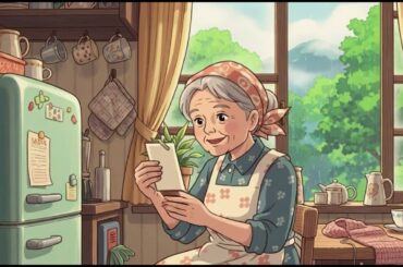 Italian Grandma Cooking Homemade Soup on a Rainy Day | Studio Ghibli-Style Cozy Ambience