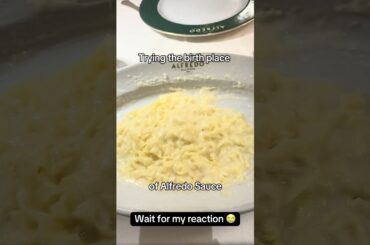 First and last time trying it 😆 #italy #pasta #alfredo