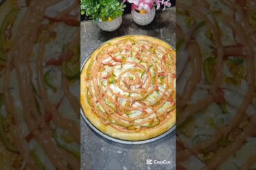 Chicken Tikka Pizza Recipe| Without Oven Pizza Recipe|By Kitchen Master Fatima#viral#shorts#pizza