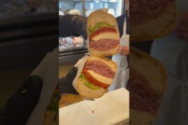 This Famous Italian Deli Has A Crazy Italian Sub 🔥“Faiccosnyc” #fyp #italian #deli #sandwich #viral