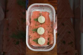 Trying the Salmon Milano with Basil Pesto Butter from Costco #Costco #Costcofinds #foodreview #short