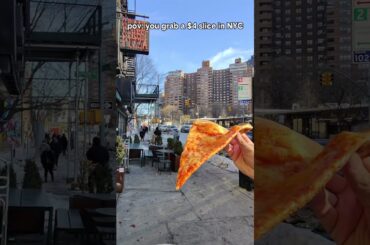 pov cheap slice in NYC #nyc #foodtok #nycfood #nycpizza #pizza #streetfood #citylife
