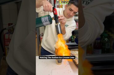 Making The Viral Italian Cream Cone #italianfood #sandwich #meatballs