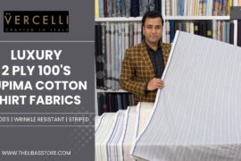 Luxury Supima Cotton Shirt Fabrics for Men | Vercelli Italy | Casual & Formal Wear | 2 Ply 100's