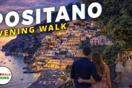 Positano Italy Evening Walk 🇮🇹 | Amalfi Coast at Night (4K HDR)