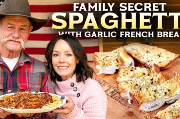 This One Secret Ingredient Makes the Best Spaghetti Ever! PLUS Easy Garlic Bread