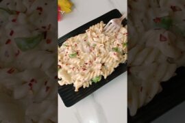 White Sauce Pasta Recipe 🍝#shorts #pasta