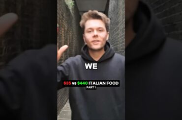 $35 vs $440 Italian Restaurant! Pt.2​⁠ #shorts #food #harrisonwebb