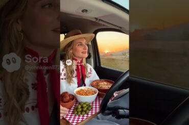 Eating Italian food on the road