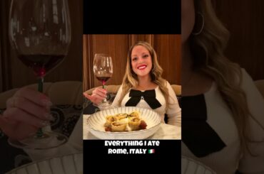 EVERYTHING I ate in Rome, Italy🇮🇹#travelvlog #traveltips #rome #italianfood #italytravel #italy