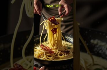 “Classic Carbonara Recipe 🍝 No Cream, Just Eggs (Authentic Italian Hack!)”