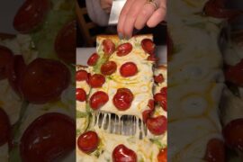 HOT HONEY PEPPERONI PESTO SICILIAN PIZZA from Donato's in Woodside Queens NYC! 🍕🔥🤤 #DEVOURPOWER