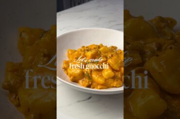 TUTORIAL: How to make fresh gnocchi in under an hour! #cooking #shorts
