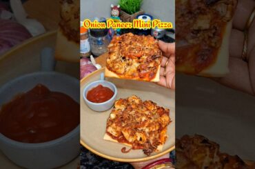 Mini Onion Paneer Pizza/Air Fryer Recipe /Homemade Pizza #shorts #pizza #ytshort #airfryer #viral