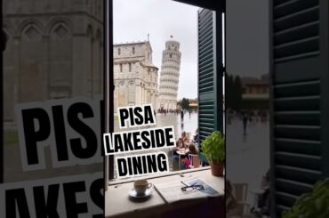 Pisa tower sinking: fine dining in a lake #windowneighbor #italy #flood #pisa