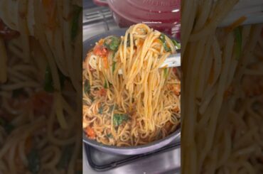 Recette spaghettis aux crevettes. #food #cooking #cuisine #recette #cuisine #ramadan