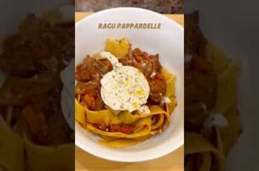 Ragu Pappardelle + Calabrian Peppers 🍝 🌶️  #recipe in bio #pasta #italian #dinner #cooking #yum