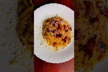 #pasta #italianfood #carbonara #italy #food #cooking #ham #guanciale