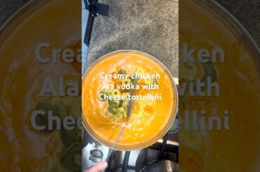 Creamy chicken Ala vodka with cheese tortellini #yummy #cooking #italian