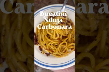 Bucatini nduja carbonara #food #recipe #pasta #carbonara #cooking #foodie #italian