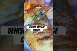 Venison, sausage calzone! #deer #hunting #calzone #Italian #venison #cheesy @howtobbqright