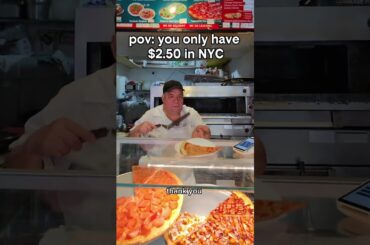 pov cheap slice in NYC #nyc #foodtok #nycfood #nycpizza #pizza #streetfood #citylife #nyclife