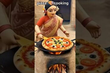 miniature cooking pizza 🍕🍕#miniaturecooking #shorts #pizza #villagelife
